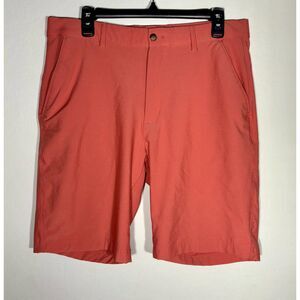 Greg Norman Coral Red Stretch Golf Shorts Men’s Size 34 Performance Casual